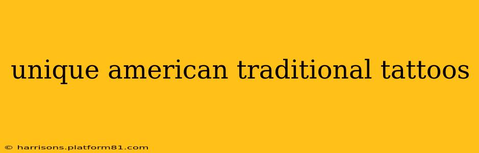 unique american traditional tattoos