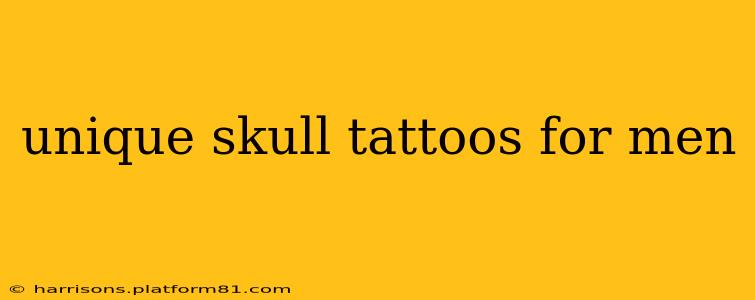 unique skull tattoos for men