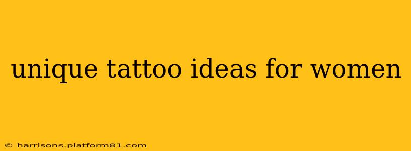 unique tattoo ideas for women