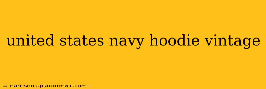 united states navy hoodie vintage