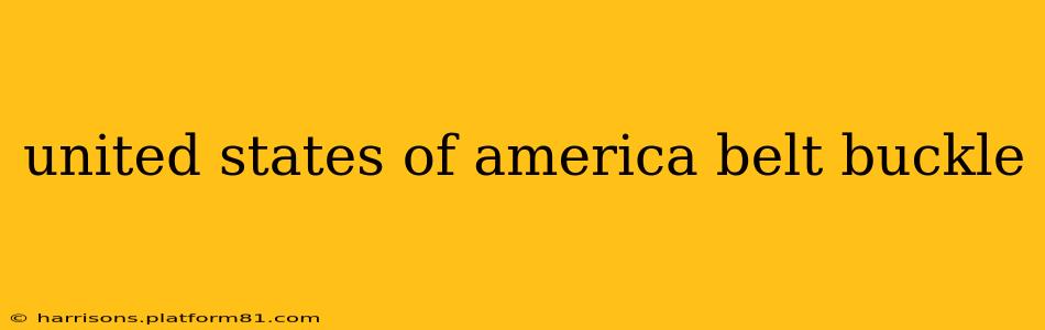 united states of america belt buckle
