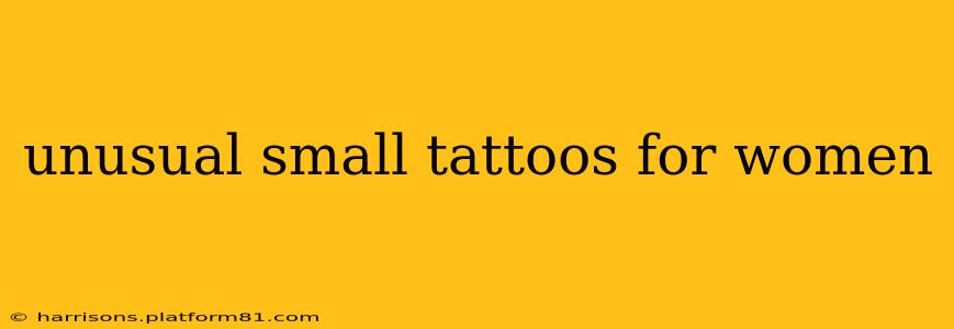 unusual small tattoos for women
