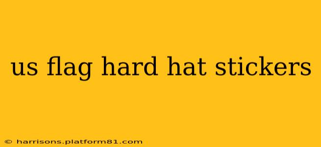 us flag hard hat stickers