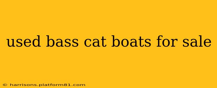 used bass cat boats for sale