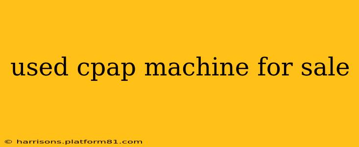 used cpap machine for sale