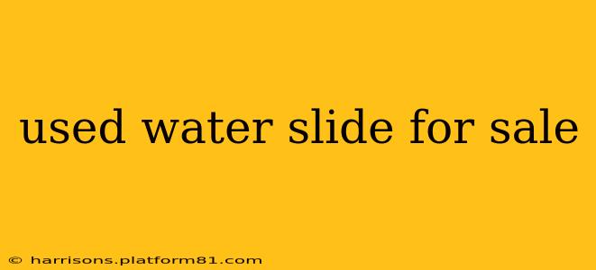 used water slide for sale