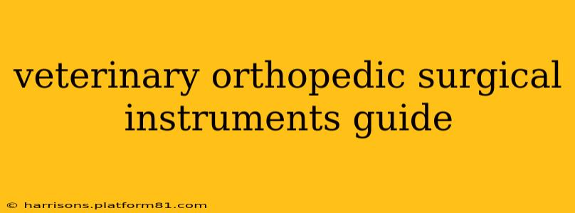 veterinary orthopedic surgical instruments guide