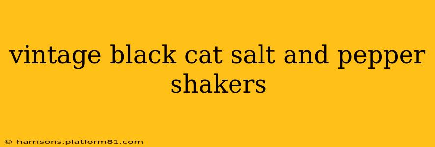 vintage black cat salt and pepper shakers