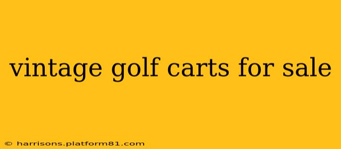vintage golf carts for sale