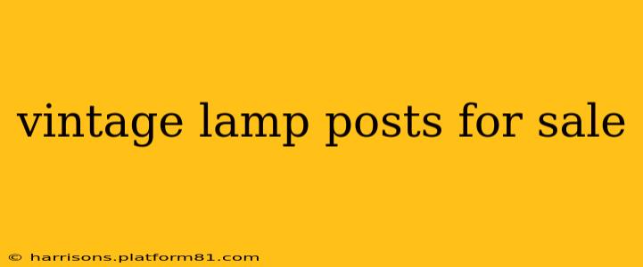 vintage lamp posts for sale