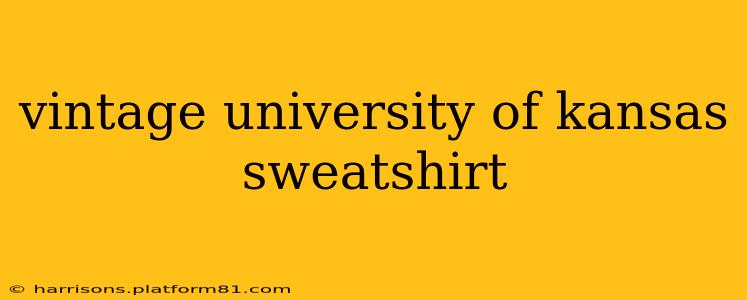 vintage university of kansas sweatshirt