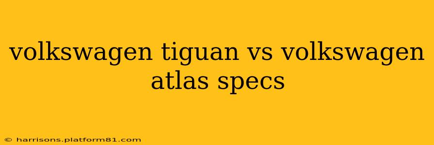 volkswagen tiguan vs volkswagen atlas specs