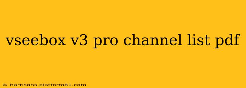 vseebox v3 pro channel list pdf