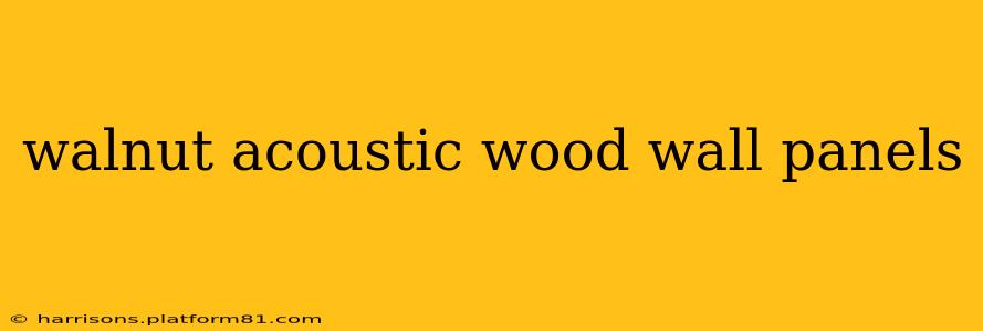 walnut acoustic wood wall panels