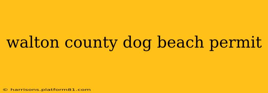walton county dog beach permit