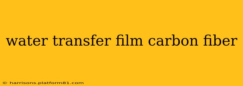 water transfer film carbon fiber
