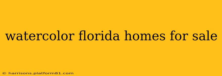 watercolor florida homes for sale