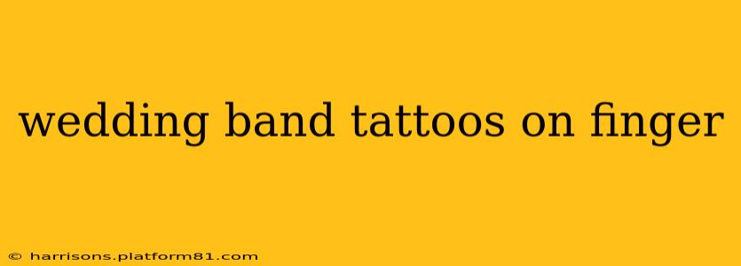 wedding band tattoos on finger