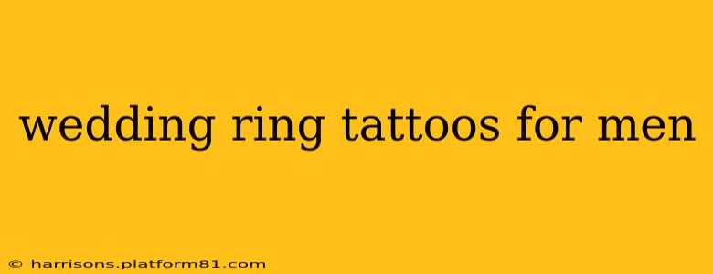 wedding ring tattoos for men
