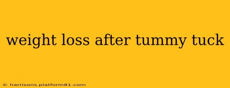 weight loss after tummy tuck