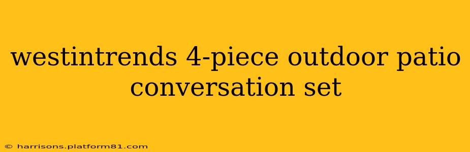 westintrends 4-piece outdoor patio conversation set