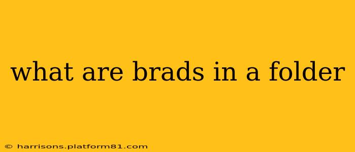 what are brads in a folder