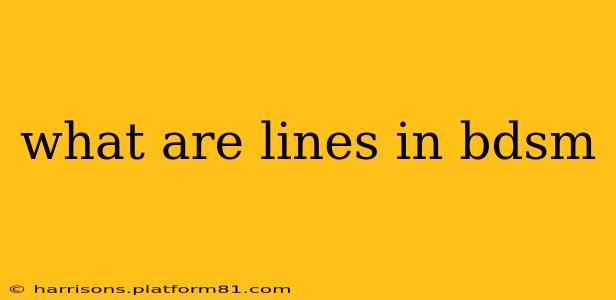 what are lines in bdsm