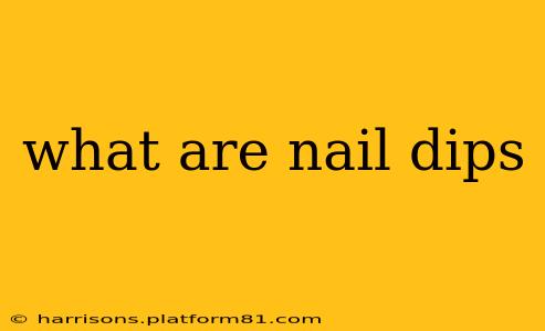 what are nail dips