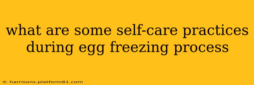 what are some self-care practices during egg freezing process