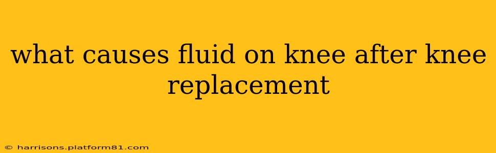 what causes fluid on knee after knee replacement