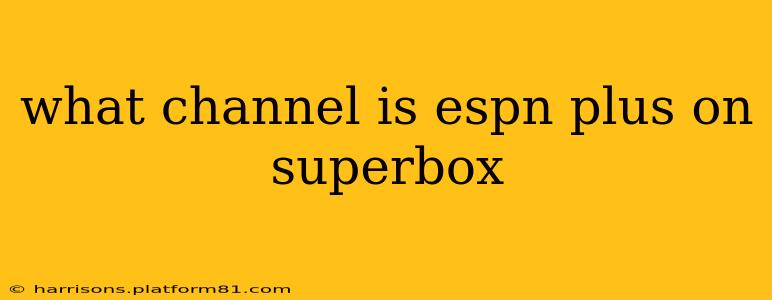 what channel is espn plus on superbox
