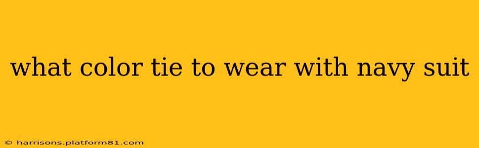 what color tie to wear with navy suit