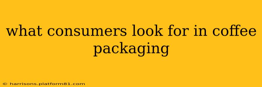 what consumers look for in coffee packaging