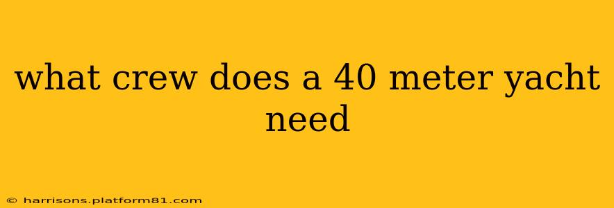 what crew does a 40 meter yacht need