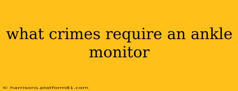 what crimes require an ankle monitor