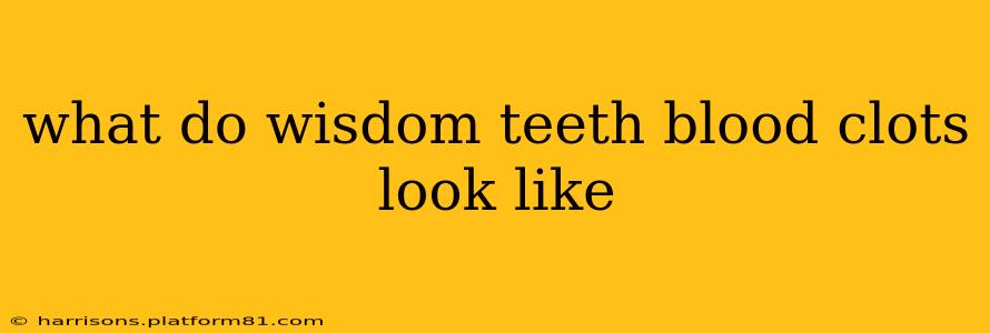 what do wisdom teeth blood clots look like
