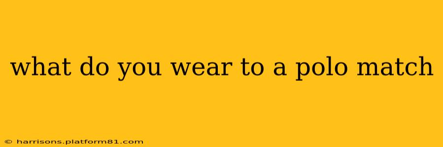 what do you wear to a polo match