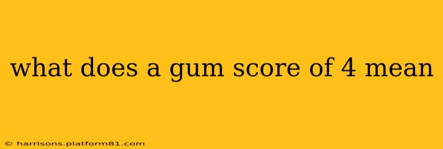 what does a gum score of 4 mean