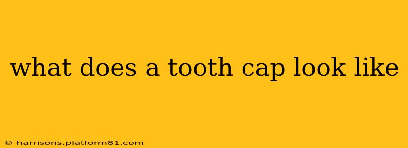 what does a tooth cap look like