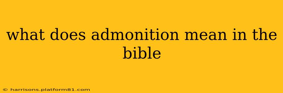 what does admonition mean in the bible