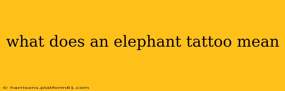 what does an elephant tattoo mean