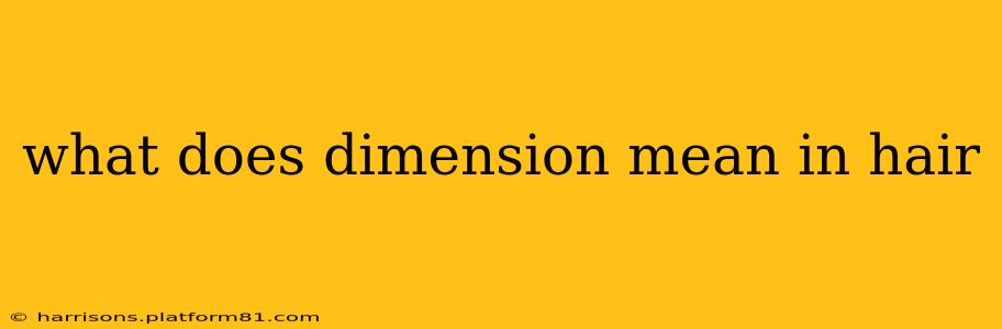 what does dimension mean in hair