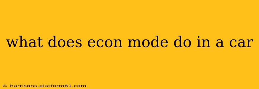 what does econ mode do in a car