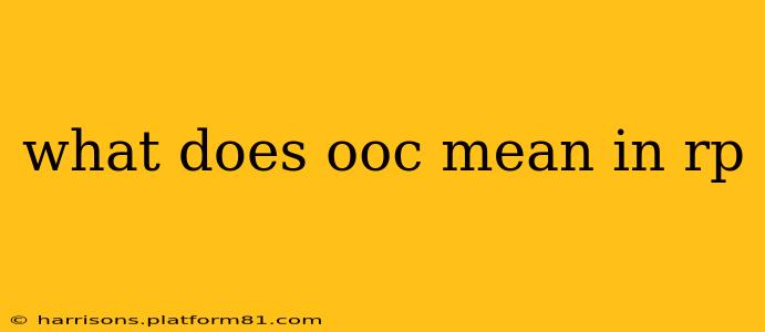 what does ooc mean in rp
