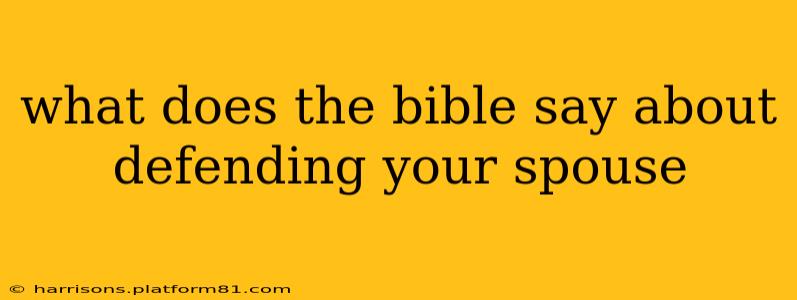 what does the bible say about defending your spouse
