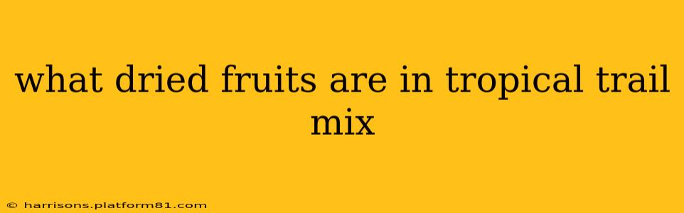 what dried fruits are in tropical trail mix