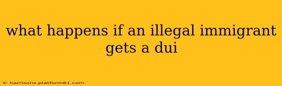 what happens if an illegal immigrant gets a dui