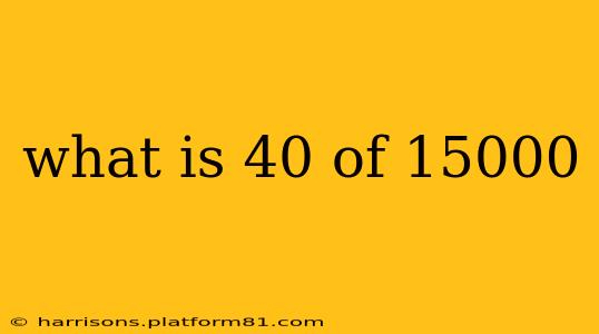what is 40 of 15000