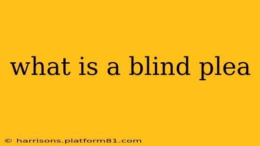 what is a blind plea