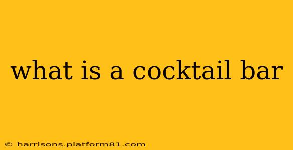 what is a cocktail bar